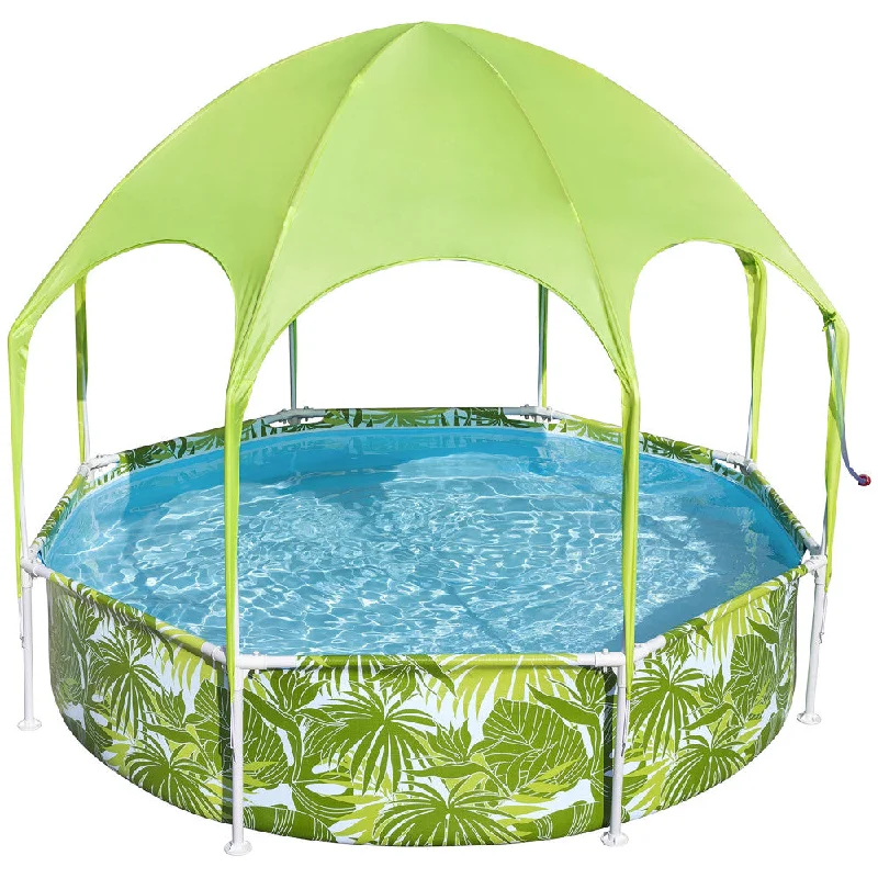 H2OGO! Splash-In-Shade Play Pool with UV Protective Sunshade and Water Mister