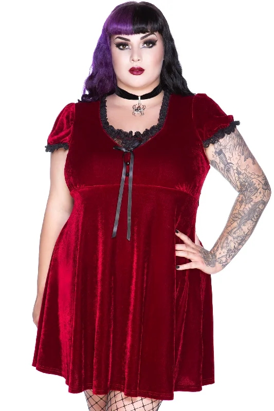 Heather Babydoll Dress [RUBY] [PLUS]