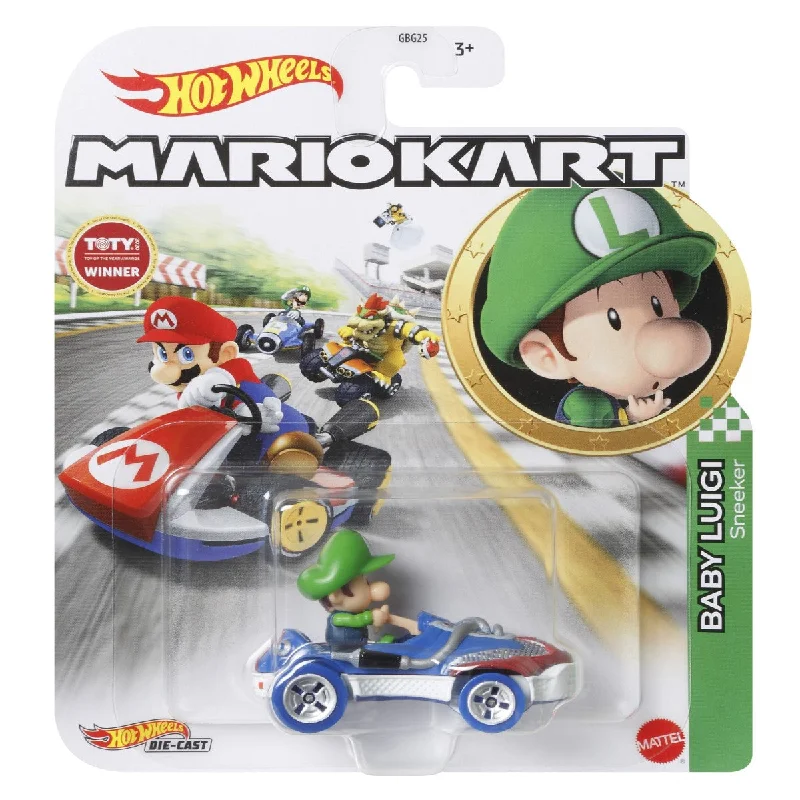 Hot Wheels Mario Kart: Baby Luigi Sneeker Vehicle