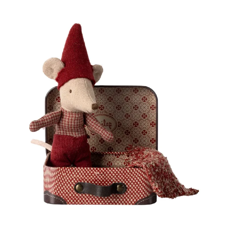 Maileg Christmas mouse, Baby in suitcase