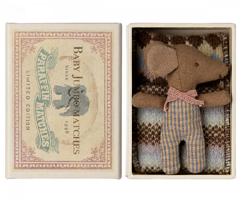 Sleepy Wakey Baby Mouse in Matchbox - Rose | Maileg