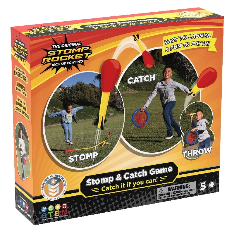 Stomp Rocket - Stomp and Catch - 4 Rockets/1 Net