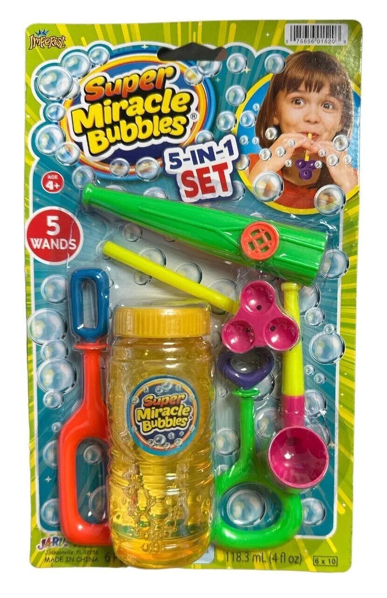 Super Miracle Bubbles 5 In 1 Set