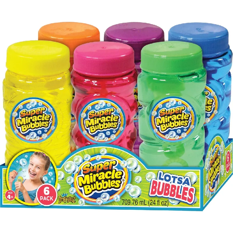 Super Miracle Bubbles 6 Pack 4 Oz