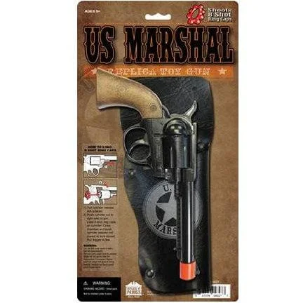 Western US Marshall Holster Cap Gun Set 9" Long